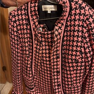 Sara Campbell Star Patterned Blazer in Pink and Black